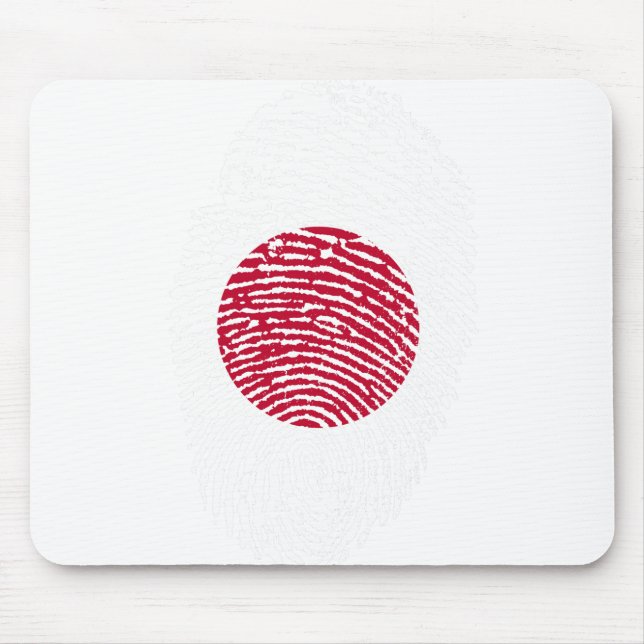 Japan Flag Fingerprint Country Pride Identity Mouse Mat (Front)