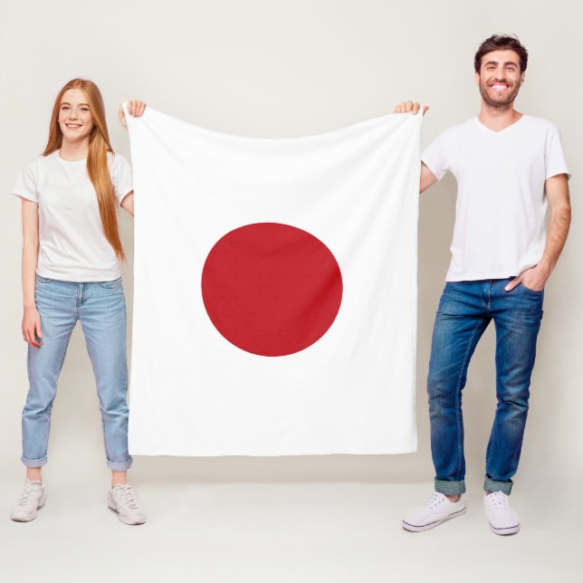 Japan flag fleece blanket (In Situ)