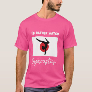 Japan Flag Gymnastics I'd Rather Watch Gymnastic T-Shirt