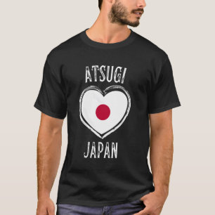 Japan Flag Heart Atsugi City T-Shirt