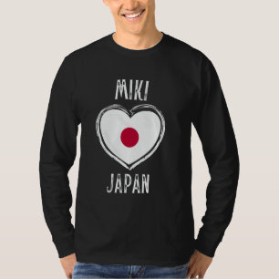 Japan Flag Heart Miki City T-Shirt