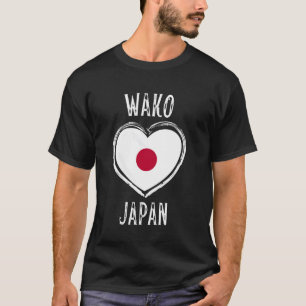 Japan Flag Heart Wako City T-Shirt