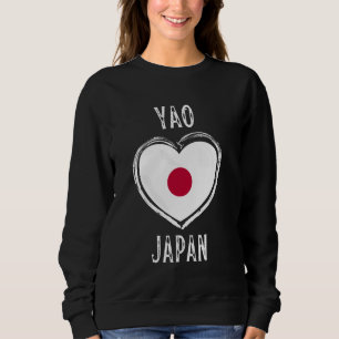 Japan Flag Heart Yao City Sweatshirt