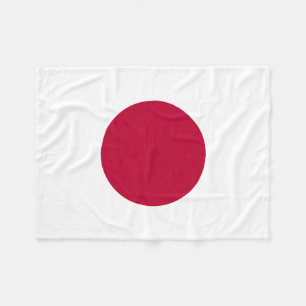 Japan Flag: Hinomaru, Nisshōki, Red Rising Sun Fleece Blanket