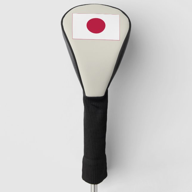 Japan Flag: Hinomaru, Nisshōki, Red Rising Sun Golf Head Cover (Front)