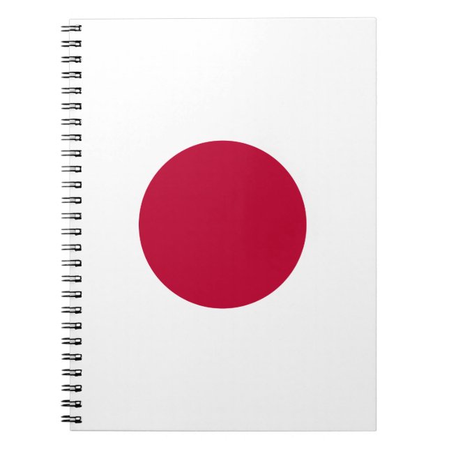 Japan Flag: Hinomaru, Nisshōki, Red Rising Sun Notebook (Front)