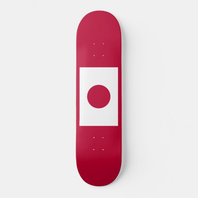 Japan Flag: Hinomaru, Nisshōki, Red Rising Sun Skateboard (Front)