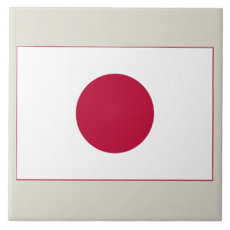 Japan Flag: Hinomaru, Nisshōki, Red Rising Sun Tile