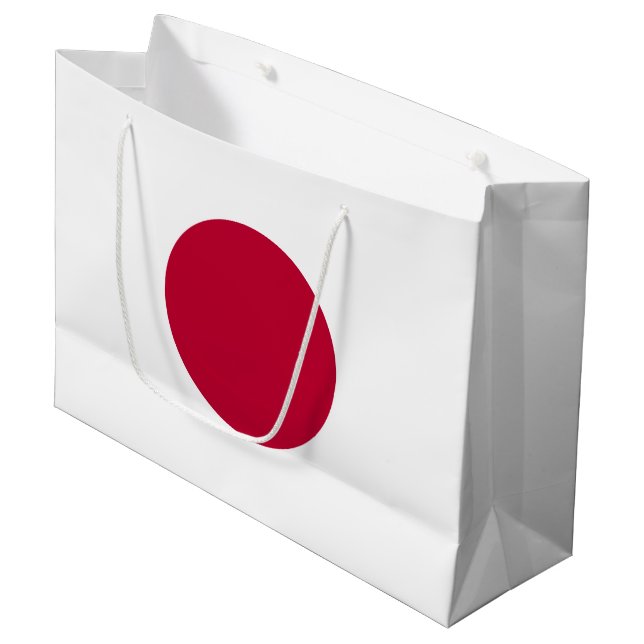 Japan Flag Large Gift Bag (Front Angled)