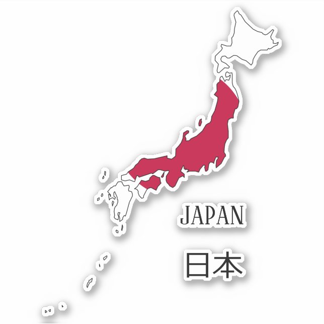 Japan Flag Map (Front)