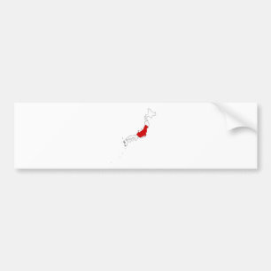 Japan Flag Map full size Bumper Sticker