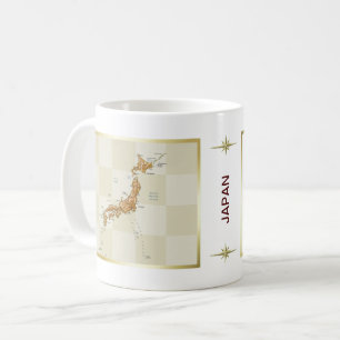 Japan Flag + Map Mug