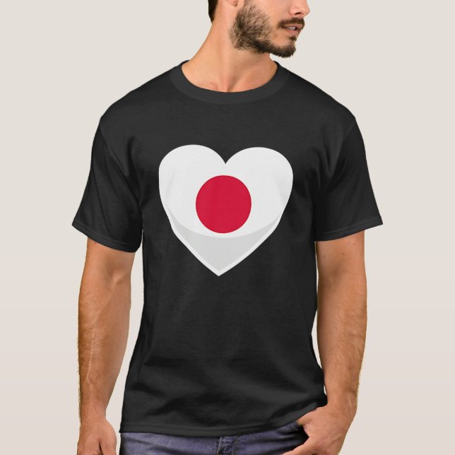 Japan Flag Pocket Heart T-Shirt (Front)