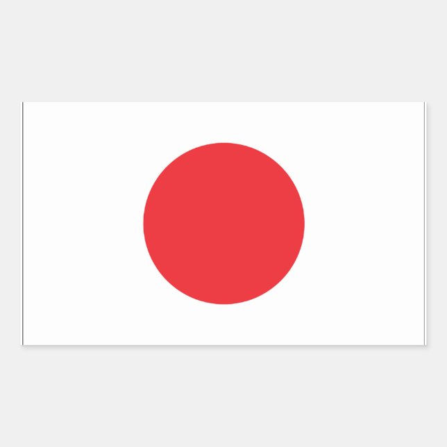 Japan Flag Rectangular Sticker (Front)
