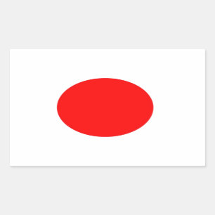 Japan Flag Rectangular Sticker