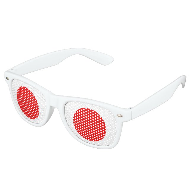 Japan Flag Retro Sunglasses (Angled)