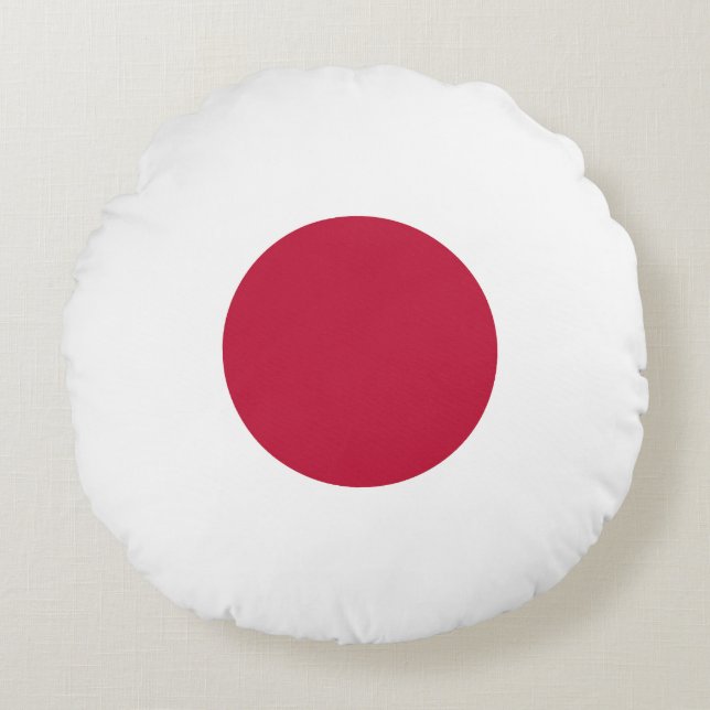 Japan flag round cushion (Front)