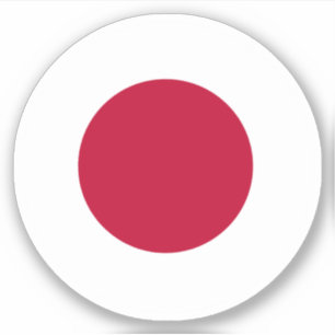 Japan Flag Round Sticker