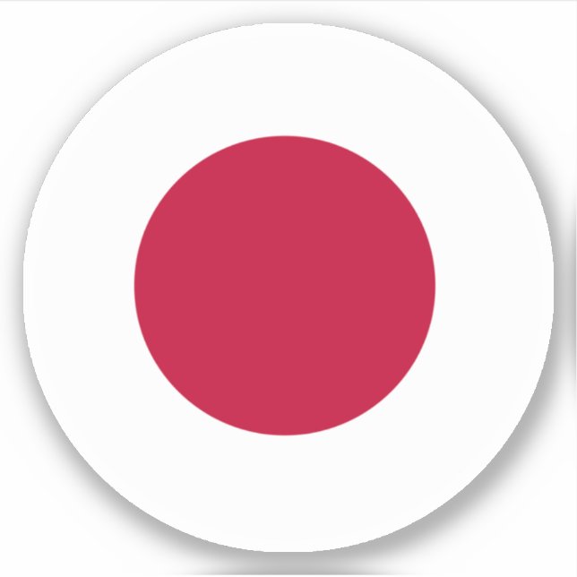 Japan Flag Round Sticker (Front)
