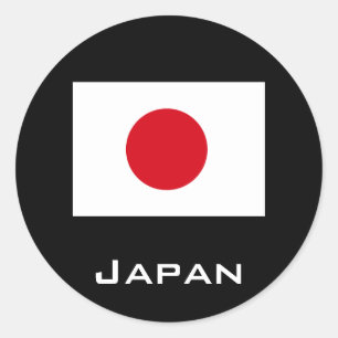 Japan flag roundstickers classic round sticker