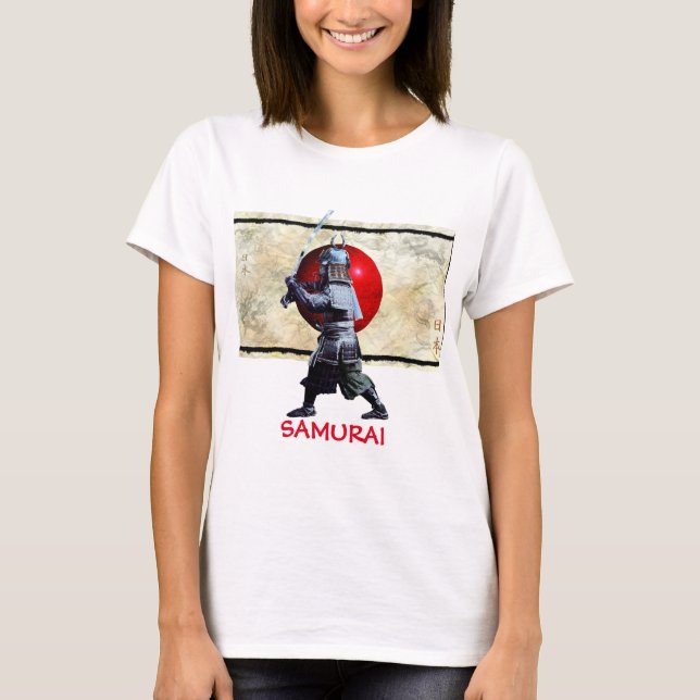Japan Flag & Samurai Art Shirt (Front)