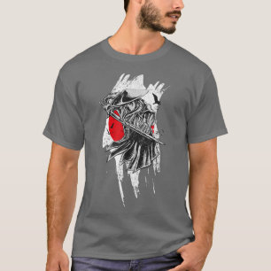 Japan Flag Samurai Hat Katana Red Circle Japanese T-Shirt