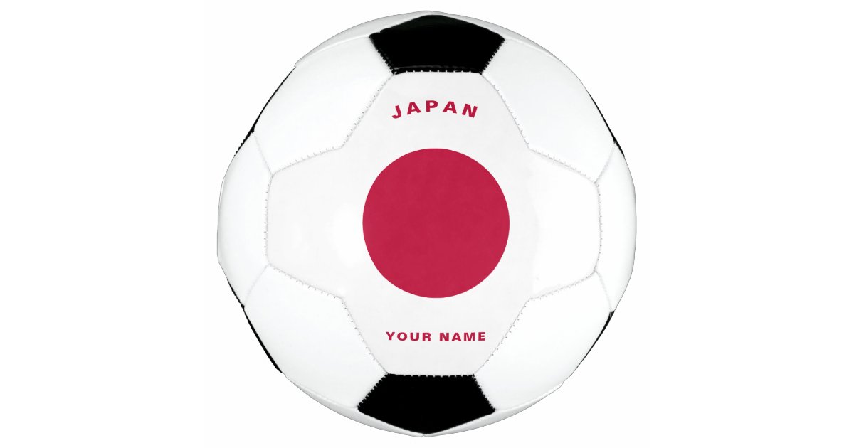 Japan Flag Soccer Ball Zazzle co uk