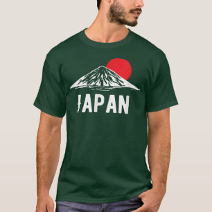 Japan Flag Style With Mount Fuji For Japane & Who T-Shirt