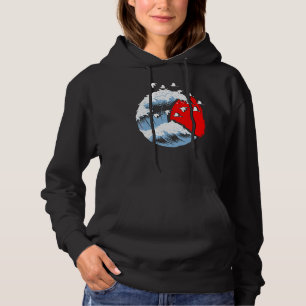 Japan Flag Wave Stork Crane Cherry Blossom Tree Sa Hoodie