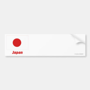 Japan Flag with Name Bumper Sticker