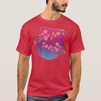 Japan Flower Japanese Sakura Retro Vaporwave Cherr T-Shirt