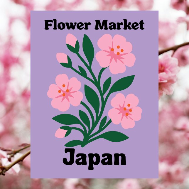 Japan Flower Market Pink Cherry Blossom Postcard (Japan Flower Market Pink Cherry Blossom Postcard
)
