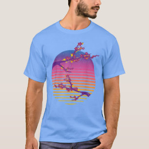 Japan Flower Sakura Retro 90s Art Vaporwave Cherry T-Shirt