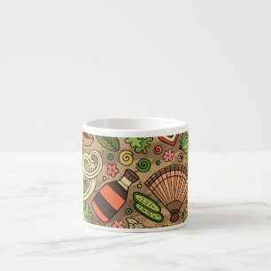 Japan Food: Cute Hand Drawn Espresso Cup