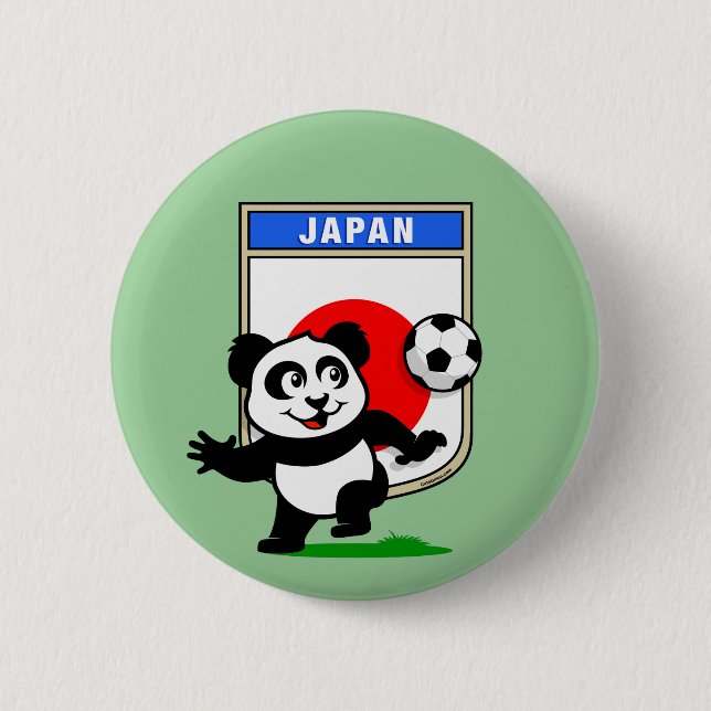 Japan Football Panda 6 Cm Round Badge (Front)