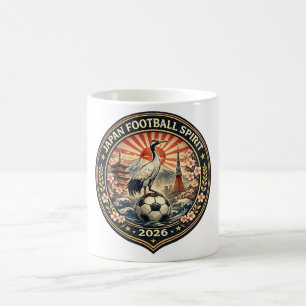 Japan Football Spirit Crane and Mount Fuji Mug