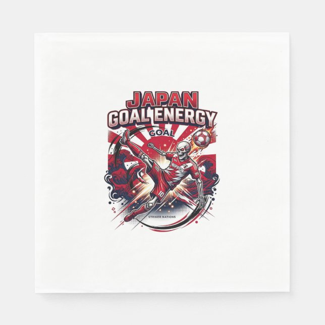 Japan Goal Energy Skeleton Striker Nations Creativ Napkin (Front)