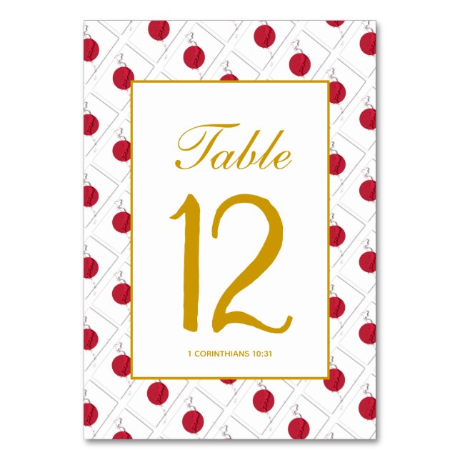 JAPAN HINOMARU Banquet Celebration Wedding Table Number (Front)