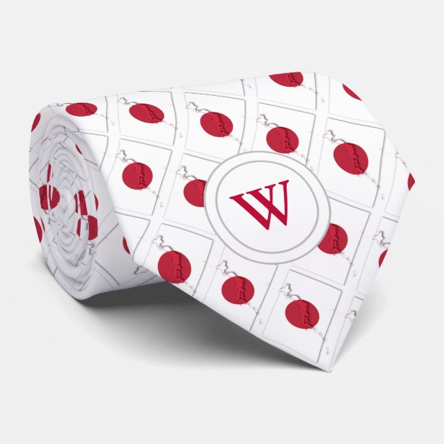 JAPAN HINOMARU Christian Scripture Monogram Tie (Rolled)