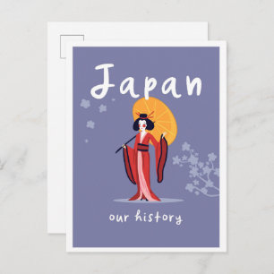 Japan History Vintage Travel Postcard