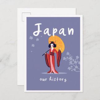 Japan History Vintage Travel Postcard