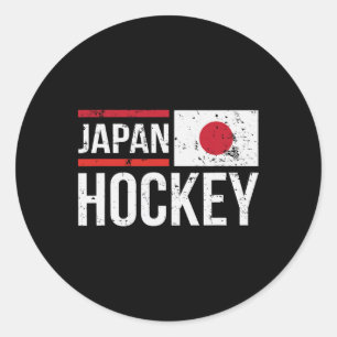 Japan Ice Hockey Team Flag Sport Player Fan Classic Round Sticker