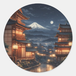 Japan Illustration Art #2 Classic Round Sticker