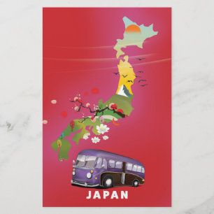 Japan Illustration travel poster.