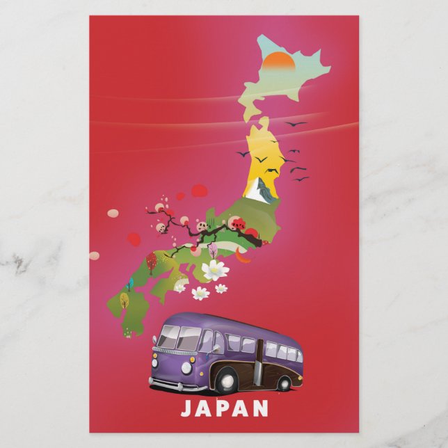 Japan Illustration travel poster. (Front)