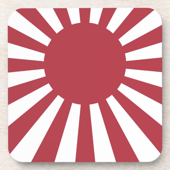 Japan Imperial Rising Sun Flag, Edo to WW2 Coaster (Front)