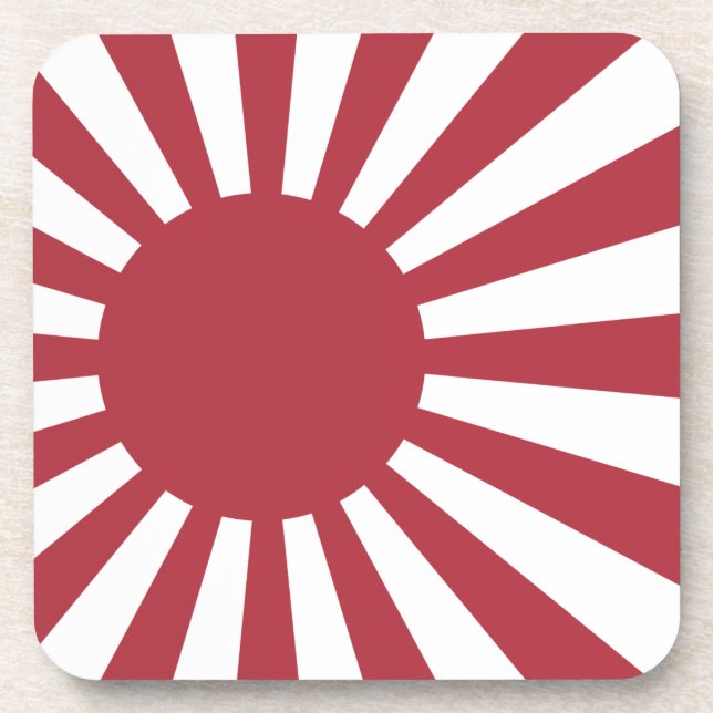 Japan Imperial Rising Sun Flag, Edo to WW2 Coaster (Front)