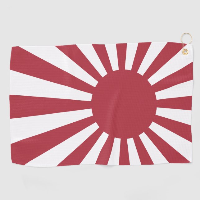 Japan Imperial Rising Sun Flag, Edo to WW2 Golf Towel (Horizontal)