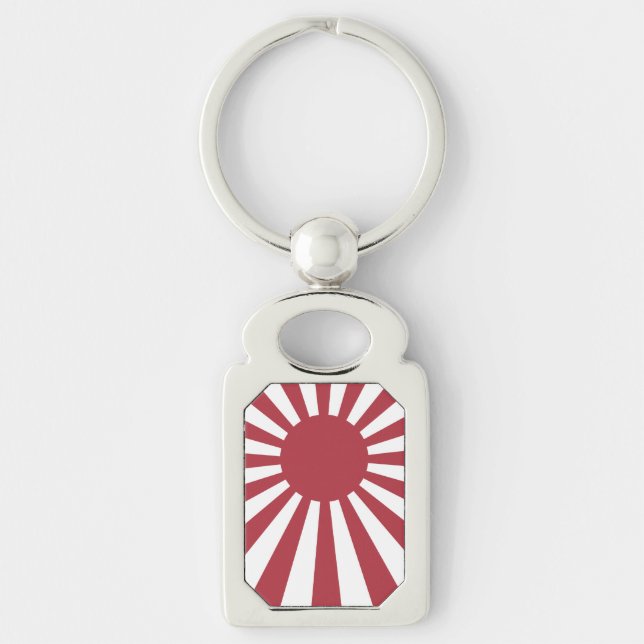Japan Imperial Rising Sun Flag, Edo to WW2 Key Ring (Front)