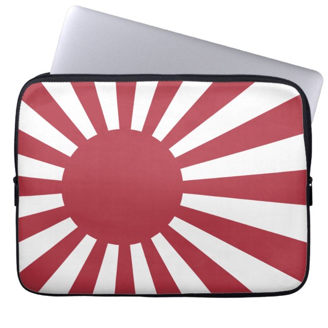 Japan Imperial Rising Sun Flag, Edo to WW2 Laptop Sleeve (Front)